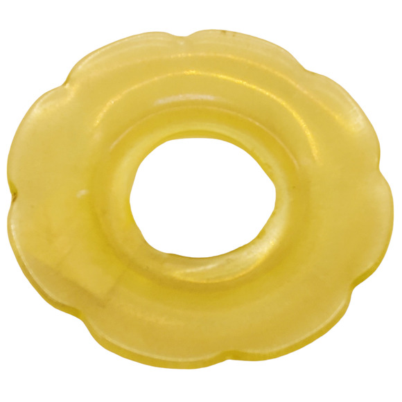 2 US Glass Topaz Twist Bobeche Candle Sticks Holders With Black Trim - Picture 2 of 13